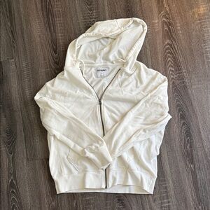 Old Navy Cream Zip-Up Hoodie